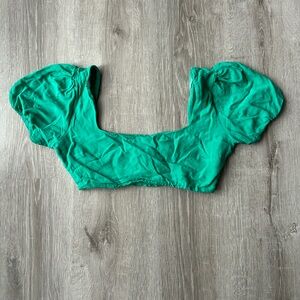 Showpo green super crop top size 4